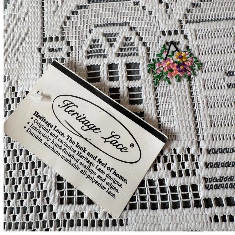 Heritage Lace Manor Placemat White House Floral Lace Cottagecore Linens Decor